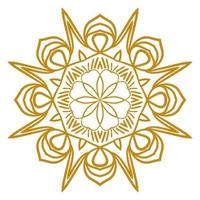 leuke kleurrijke mandala. sier ronde doodle bloem geïsoleerd op een witte achtergrond. geometrische decoratieve sieraad in etnische oosterse stijl. vector