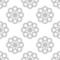 fantasie naadloos patroon met decoratieve mandala. abstracte ronde doodle bloem achtergrond. bloemen geometrische cirkel. vector