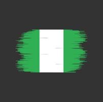 Nigeria vlag penseelstreek. nationale vlag vector