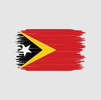 timor leste vlag penseelstreek. nationale vlag vector