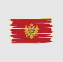 montenegro vlag penseelstreken vector