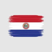 paraguay vlag penseelstreek. nationale vlag vector