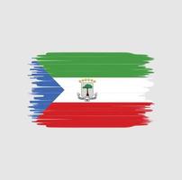 Equatoriaal-Guinea vlag penseelstreek. nationale vlag vector