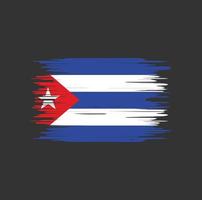 Cuba vlag penseelstreek. nationale vlag vector