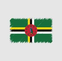 Dominica vlag penseelstreek. nationale vlag vector