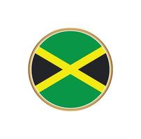 Jamaica vlag met gouden frame vector