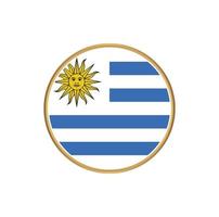 uruguay vlag met gouden frame vector