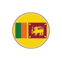 sri lanka vlag met gouden frame vector