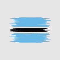 Botswana vlag penseelstreek. nationale vlag vector