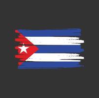 Cubaanse vlag penseelstreken vector