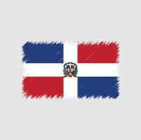 Dominicaanse Republiek vlag penseelstreek. nationale vlag vector