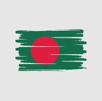 vlag van bangladesh penseelstreken vector