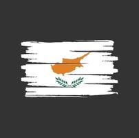 cyprus vlag penseelstreken vector