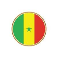 senegal vlag met gouden frame vector