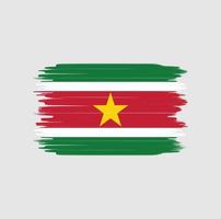 surinaamse vlag penseelstreek. nationale vlag vector