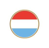 luxemburgse vlag met gouden frame vector