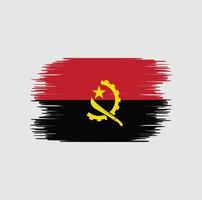 Angola vlag penseelstreek. nationale vlag vector