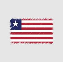 Liberia vlag penseelstreek. nationale vlag vector