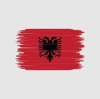 Albanese vlag penseelstreek. nationale vlag vector