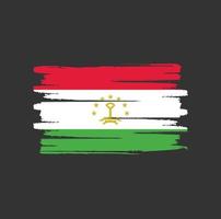Tadzjikistan vlag penseelstreken vector
