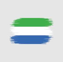sierra leone vlag penseelstreek. nationale vlag vector