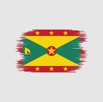 grenada vlag penseelstreek. nationale vlag vector