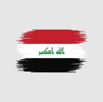 irak vlag penseelstreek. nationale vlag vector