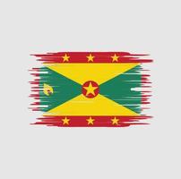 grenada vlag penseelstreek. nationale vlag vector