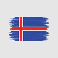 IJslandse vlag penseelstreek. nationale vlag vector