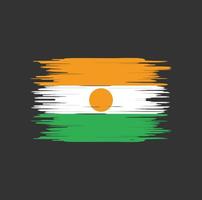 niger vlag penseelstreek. nationale vlag vector