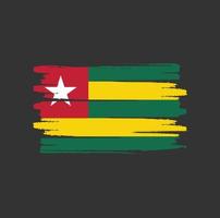 togo vlag penseelstreken vector