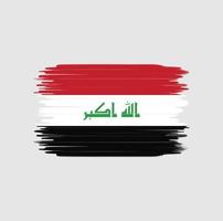 irak vlag penseelstreek. nationale vlag vector