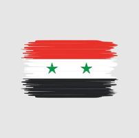 syrië vlag penseelstreek. nationale vlag vector