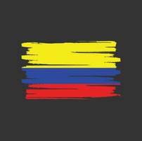 colombia vlag penseelstreken vector