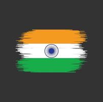 indiase vlag penseelstreek. nationale vlag vector