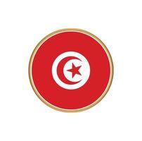 vlag van tunesië met gouden frame vector