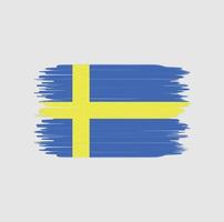 zweden vlag penseelstreek. nationale vlag vector