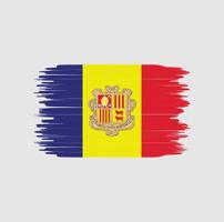 Andorra vlag penseelstreek. nationale vlag vector