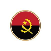 angola vlag met gouden frame vector