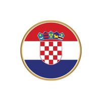 vlag van kroatië met gouden frame vector