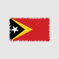 timor leste vlag penseelstreek. nationale vlag vector