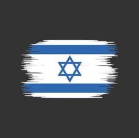 Israëlische vlag penseelstreek. nationale vlag vector