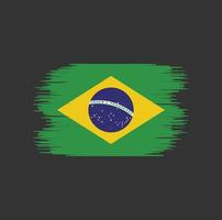 braziliaanse vlag penseelstreek. nationale vlag vector