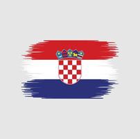 kroatië vlag penseelstreek. nationale vlag vector