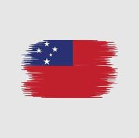 Samoa vlag penseelstreek. nationale vlag vector