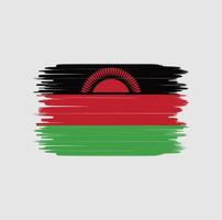 Malawi vlag penseelstreek. nationale vlag vector