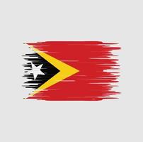 timor leste vlag penseelstreek. nationale vlag vector