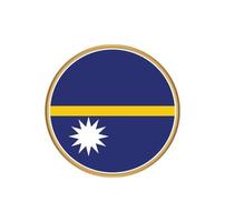 nauru vlag met gouden frame vector