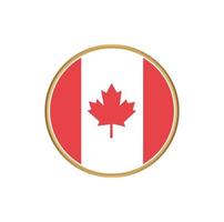 Canadese vlag met gouden frame vector