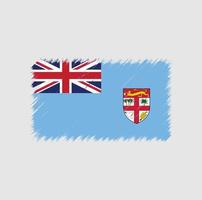 Fiji vlag penseelstreek. nationale vlag vector